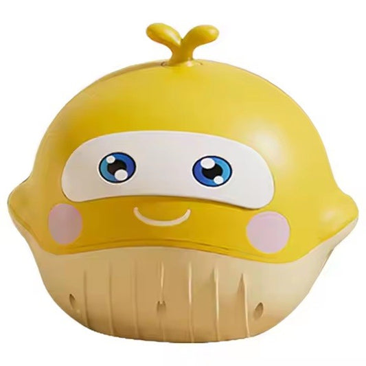 Olita 2in1, Vivimall, Model Balena, cu Reductor WC, din Plastic, cu Muzica si Lumini, 36 x 41 x 20 cm, Galben - vivimall.ro