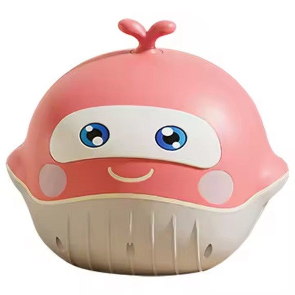 Olita 2in1, Vivimall, Model Balena, cu Reductor WC, din Plastic, cu Muzica si Lumini, 36 x 41 x 20 cm, Roz - vivimall.ro