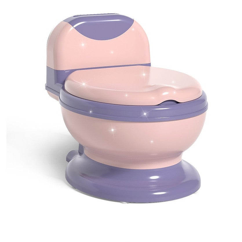 Olita Bebelusi, Vivimall, pentru Copii 1 - 8 Ani, Model Toaleta Adulti, Colac Moale PVC, Compartiment Detasabil, Cutie Depozitare Hartie, 34 x 32 x 19 cm, Roz/Mov - vivimall.ro