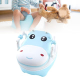 Olita Pentru Copii, +1An, Portabila, Design Vacuta Cu Capac, Model Prietenos, Non-Toxic, Cu Manere, Compartiment Detasabil, Perie Inclusa, Usor De Curatat - vivimall.ro