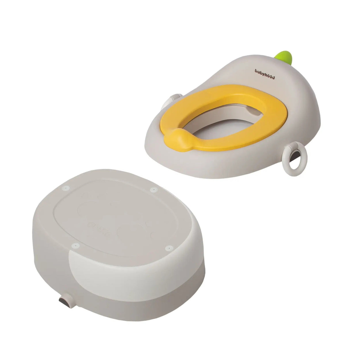 Olita pentru Copii, Vivimall, 3 in 1, Detasabila, Inaltator, Reductor WC, cu Capac, 100 de Saci de Unica Folosinta, Gri - vivimall.ro