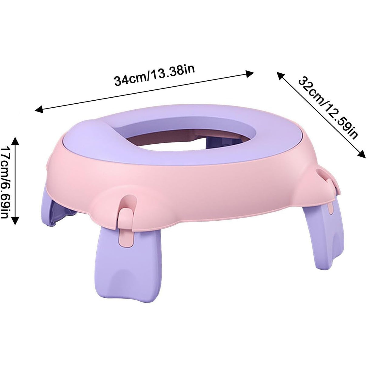 Olita Portabila, Vivimall, pentru Calatorii, Confectionata din Spuma PU, 1-6 ani, 34x32x17 cm, Roz/Mov - vivimall.ro