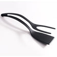 Spatula Multifunctionala tip Cleste, Vivimall, Spatula Cleste pentru Gatit, Silicon PP, pentru Alimente, Carne, Paine, 31 x 8.5 cm Negru - vivimall.ro