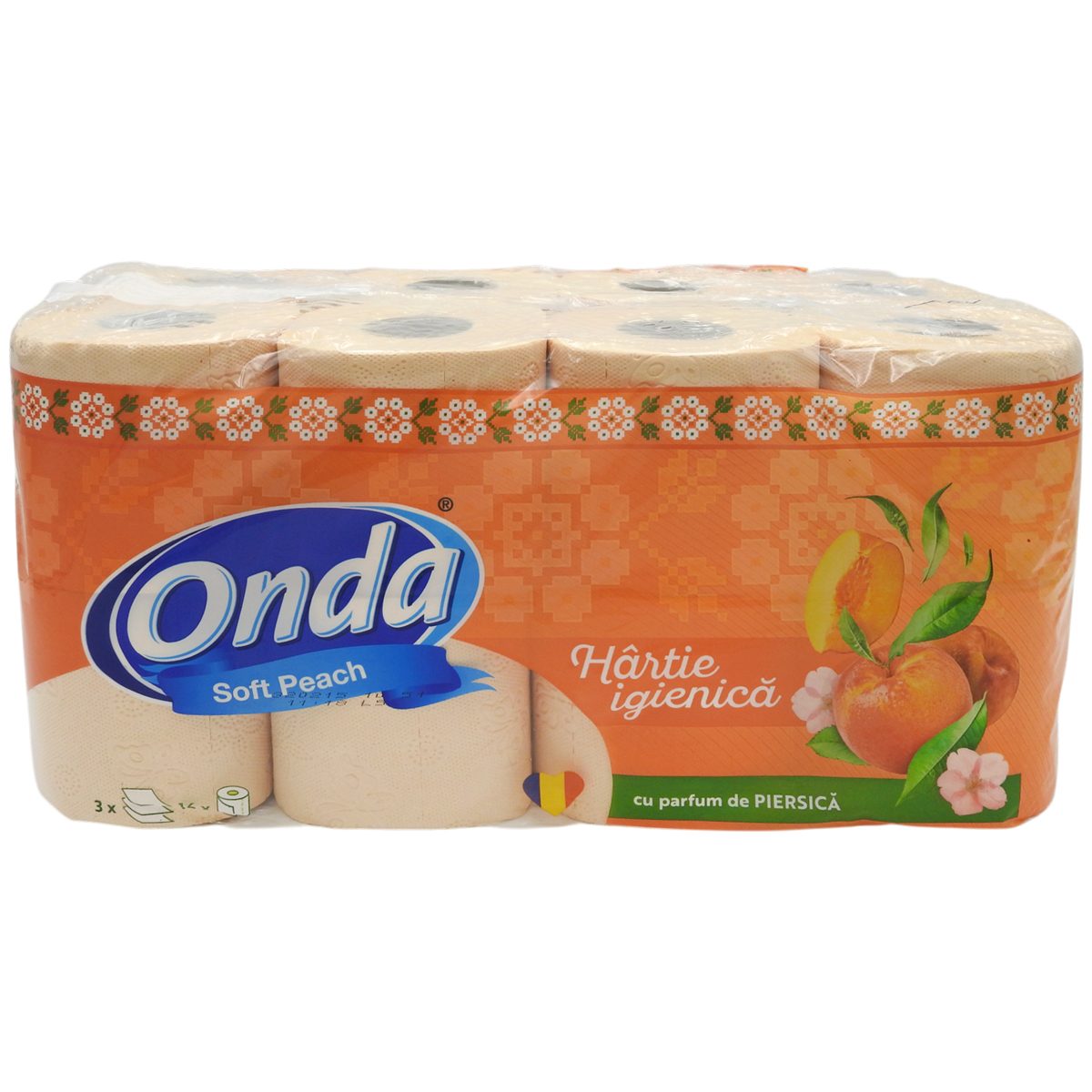 Onda Toalettpapír 16 tekercs 3 rétegű Barack
