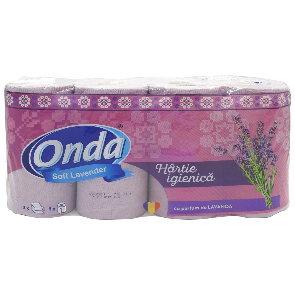 Onda WC-papír 8 tekercs 3 rétegű Levendula