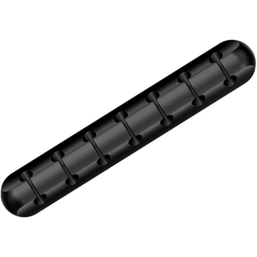 Organizator Cabluri, Flippy, Cable Clips, Fixare Dublu Adeziv, Silicon, 7 Sloturi, Negru - vivimall.ro