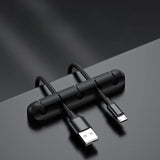 Organizator de Cabluri, Vivimall, Autoadeziv, Multifunctional, 5 Locuri de Suport, 9.6x2.2cm, Negru - vivimall.ro