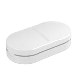 Organizator Medicamente, Dispozitiv Taiere/Sfaramare Pastile, Ideala Pentru Calatorii, Portabila, Perie Pentru Curatare, Compartiment Depozitare,