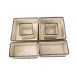 Organizator pentru Sertar, Vivimall, 3 Marimi, pentru Lenjerie, Tricouri, Sosete, 6 Piese, Pliabil, Stivuibil, din Tesatura, Alb/Maro - vivimall.ro