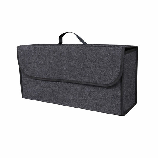 Organizator Portbagaj Auto Pliabil, Flippy, Cutie Depozitare Multifunctionala, Material Textil Non Woven, 50 x 17 x 24 cm, Gri - vivimall.ro