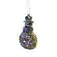 Ornament brad de Craciun, Iridescent, in forma de Om de zapada, 8 cm x 13 cm, Plastic, Vivimall - vivimall.ro