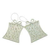 Ornament brad de Craciun, Perlat, in forma de Cadou, 9 cm x 11 cm, Plastic, Vivimall - vivimall.ro