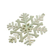 Ornament brad de Craciun, Perlat, in forma de Fulg de nea, 8 cm x 8 cm, Plastic, Vivimall - vivimall.ro