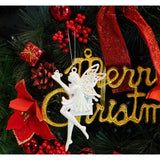 Ornament brad de Craciun, Perlat, in forma de Inger, 8 cm x 14 cm, Plastic, Vivimall - vivimall.ro