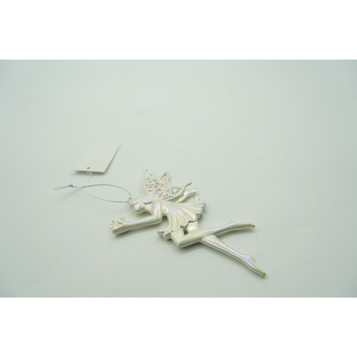 Ornament brad de Craciun, Perlat, in forma de Inger, 8 cm x 14 cm, Plastic, Vivimall - vivimall.ro