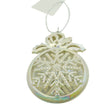 Ornament brad de Craciun, Perlat, Rotund, 8 cm x 11 cm, Plastic, Vivimall - vivimall.ro