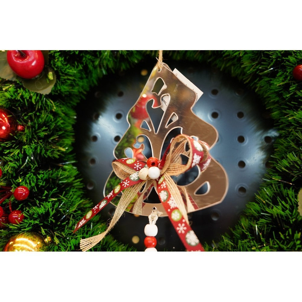 Ornament brad, Flippy, Brad, Argintiu, Lucios, 14*26CM, Acril, Interior/ Exterior - vivimall.ro