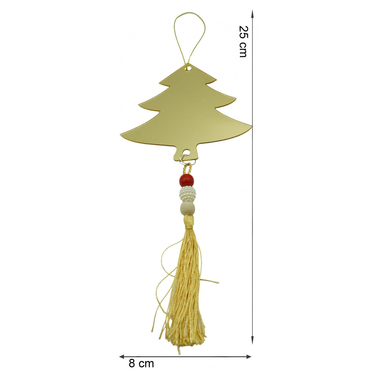 Ornament brad, Flippy, Brad, Auriu, Lucios, 8*25CM, Acril, Interior/ Exterior - vivimall.ro