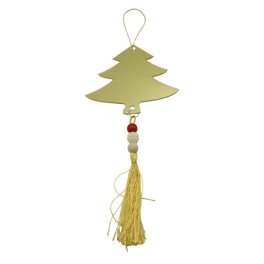 Ornament brad, Vivimall, Brad, Auriu, Lucios, 8*25CM, Acril, Interior/ Exterior - vivimall.ro
