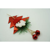 Ornament brad, Flippy, Brad cu clopotei, Rosu, Lucios, 15*20CM, Acril, Interior/ Exterior - vivimall.ro