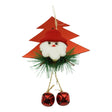 Ornament brad cu clopotei roșu lucios din acril, 15×20 cm, vedere frontală completă