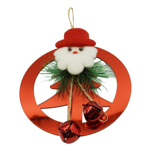 Ornament brad, Vivimall, Brad cu clopotei, Rosu, Lucios, 15*20CM, Acril, Interior/ Exterior - vivimall.ro