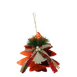 Ornament brad din acril roșu lucios, dimensiuni 14×16 cm, vedere frontală