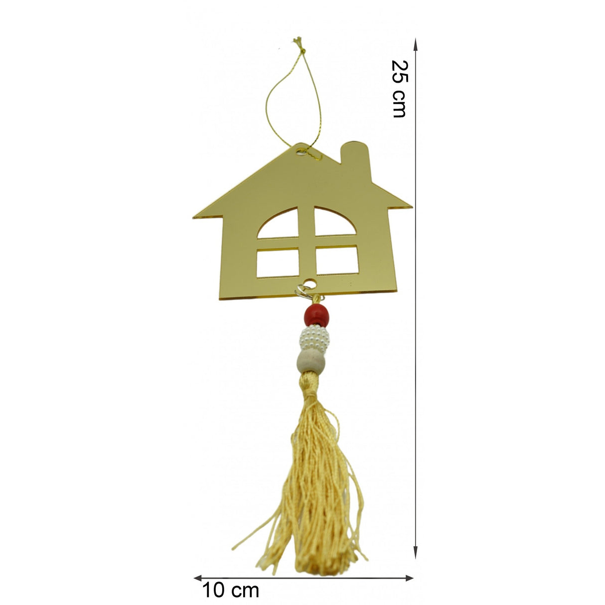 Ornament brad, Vivimall, Casa, Auriu, Lucios, 10*25CM, Acril, Interior/ Exterior - vivimall.ro