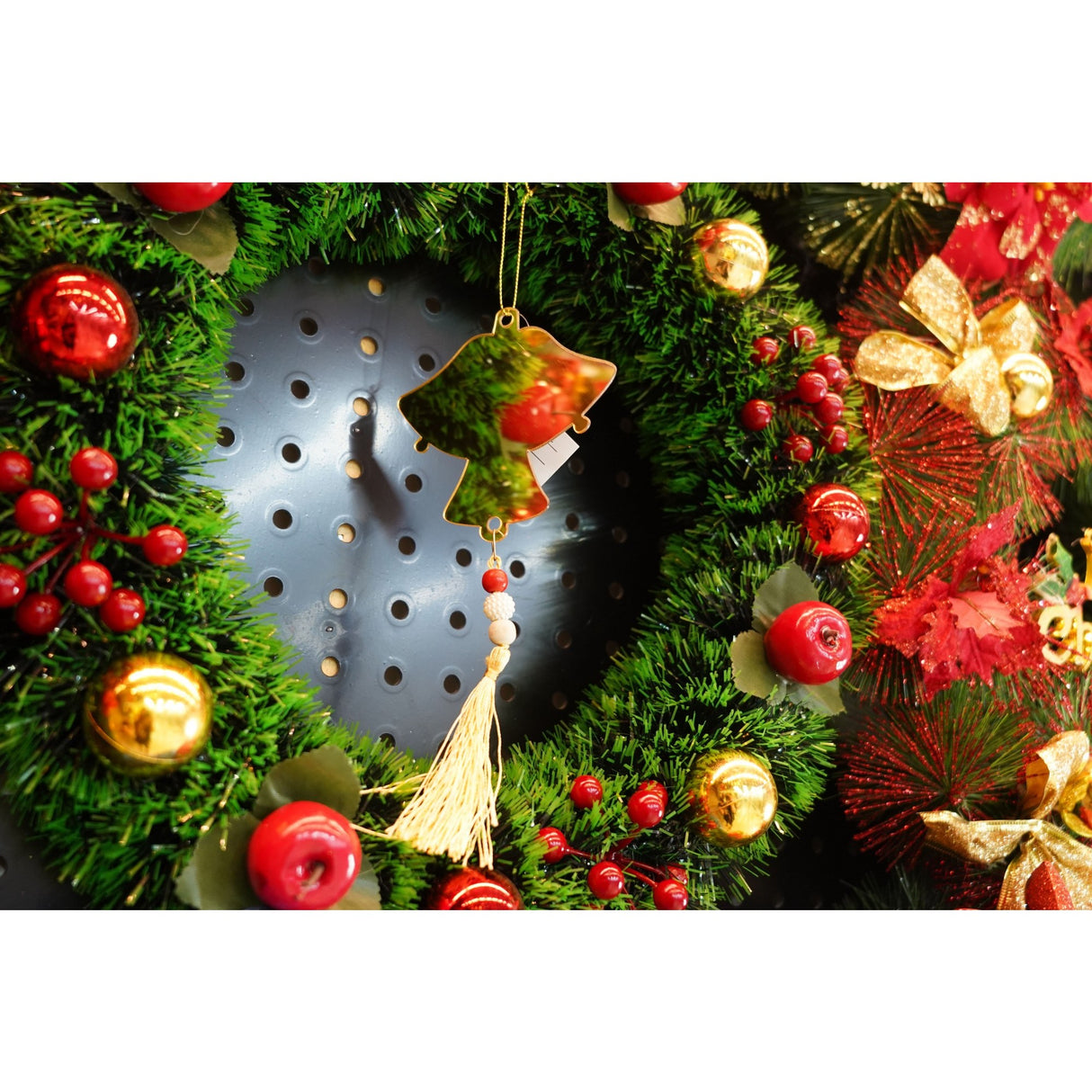 Ornament brad, Vivimall, Clopotei, Auriu, Lucios, 10*23CM, Acril, Interior/ Exterior - vivimall.ro