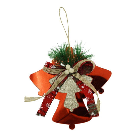 Ornament brad, Vivimall, Clopotei, Rosu, Lucios, 15*15CM, Acril, Interior/ Exterior - vivimall.ro