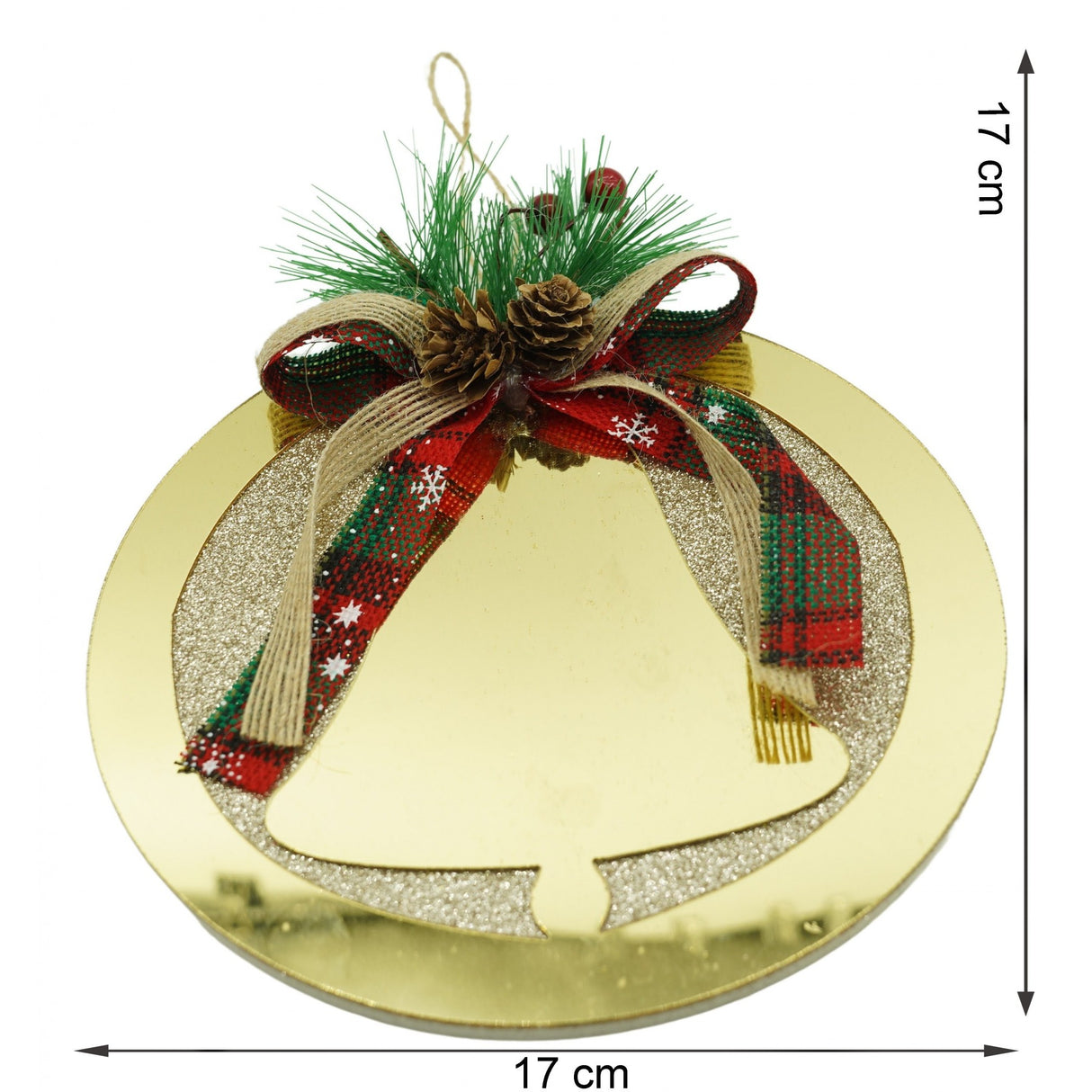 Ornament Brad, Clopotel, Lucios, 17*17Cm, Acril, Interior/ Exterior