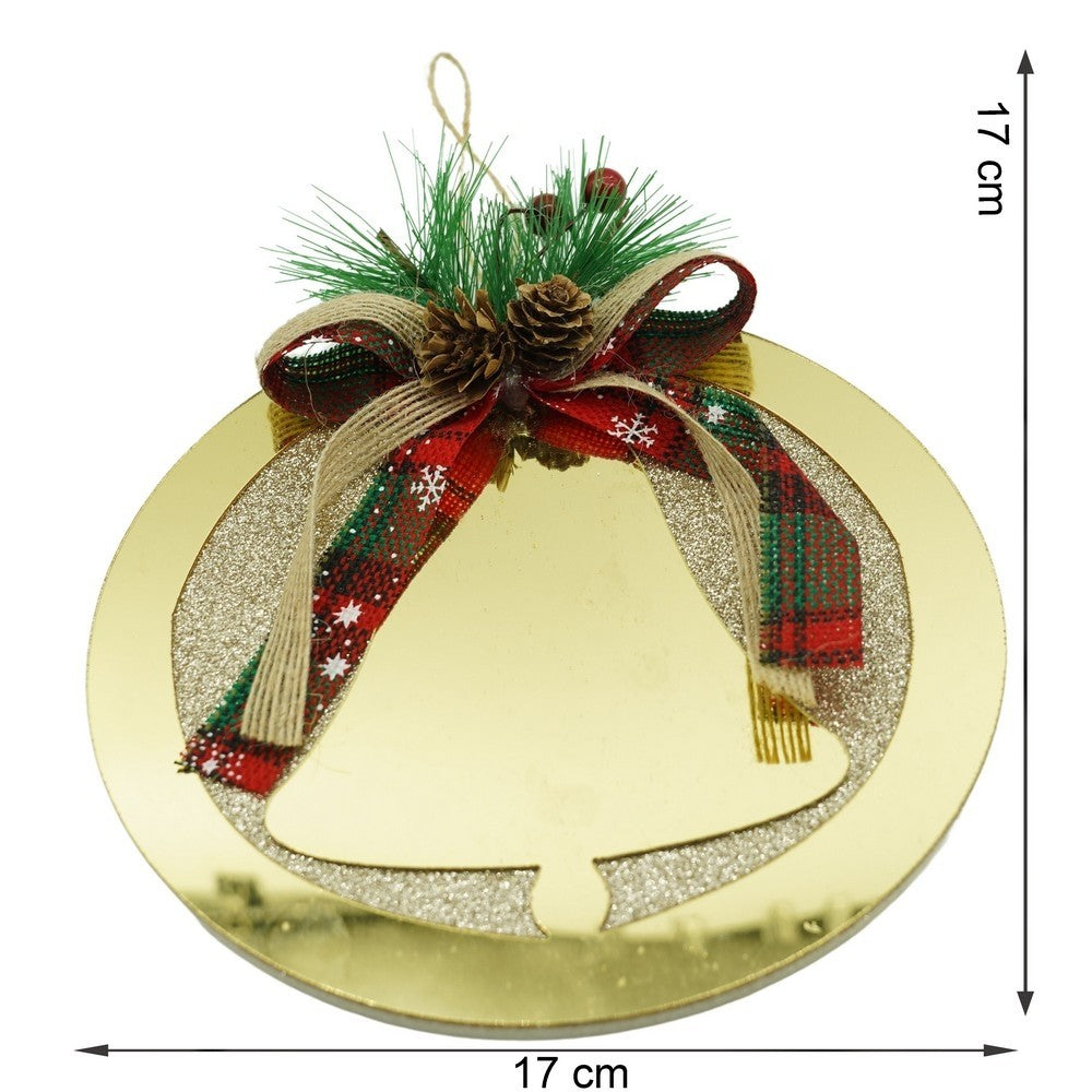 Ornament Brad, Clopotel, Lucios, 17*17Cm, Acril, Interior/ Exterior