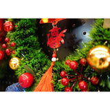 Ornament brad, Vivimall, Clopotel, Om de zapada, Rosu, Lucios, 10*28CM, Acril, Interior/ Exterior - vivimall.ro