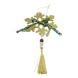 Ornament brad, Vivimall, Fulg de nea, Auriu, Lucios, 15*27CM, Acril, Interior/ Exterior - vivimall.ro