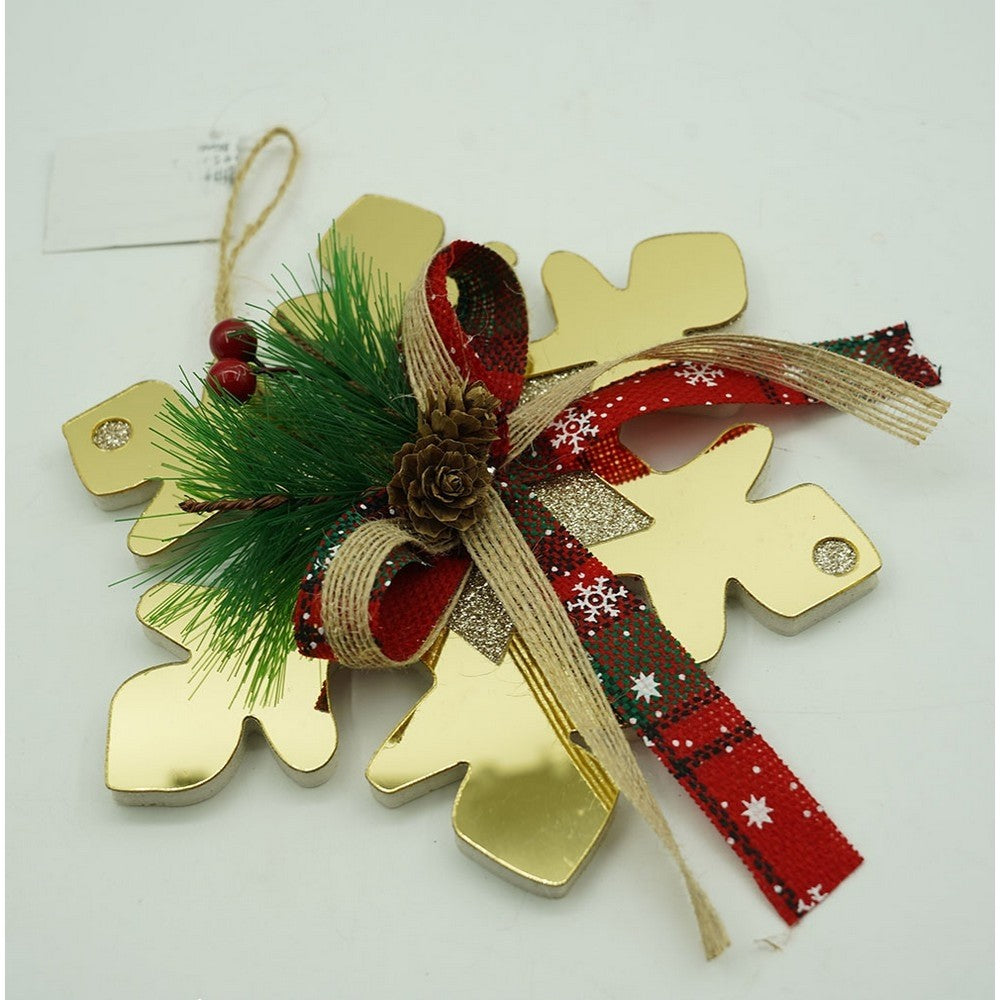 Ornament Brad, Fulg De Nea, Lucios, 16*16Cm, Acril, Interior/ Exterior