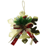 Ornament brad, Vivimall, Fulg de nea, Auriu, Lucios, 16*16CM, Acril, Interior/ Exterior - vivimall.ro