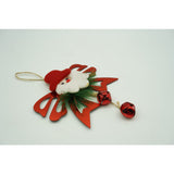 Ornament brad, Vivimall, Funda cu clopotei, Rosu, Lucios, 15*20CM, Acril, Interior/ Exterior - vivimall.ro