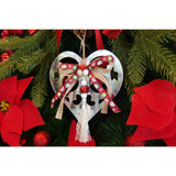 Ornament brad, Vivimall, Inima, Argintiu, Lucios, 14*26CM, Acril, Interior/ Exterior - vivimall.ro