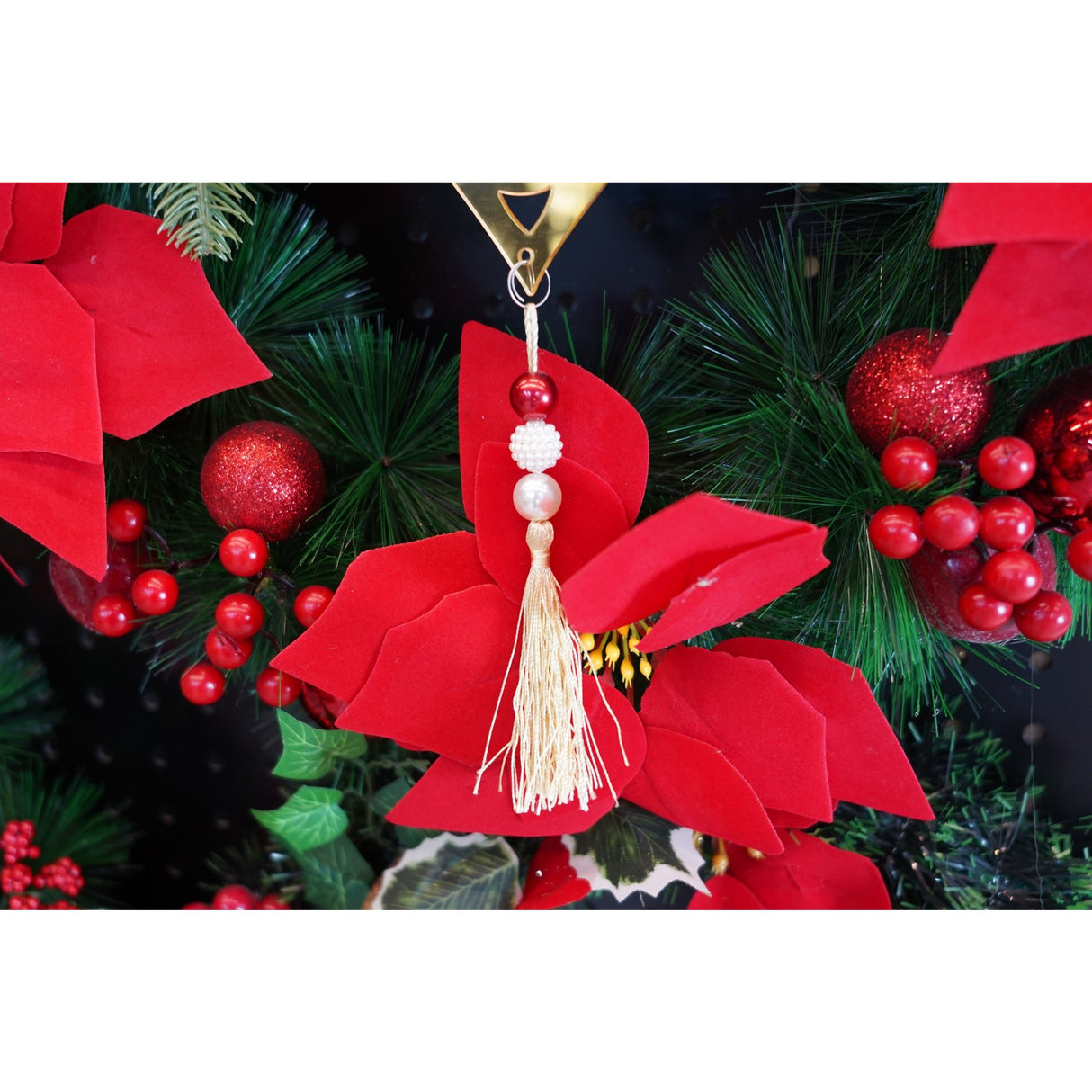 Ornament brad, Flippy, Inima, Auriu, Lucios, 15*26CM, Acril, Interior/ Exterior - vivimall.ro