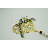 Ornament brad, Flippy, Inima, Auriu, Lucios, 15*26CM, Acril, Interior/ Exterior - vivimall.ro