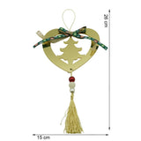 Ornament brad, Flippy, Inima, Auriu, Lucios, 15*26CM, Acril, Interior/ Exterior - vivimall.ro