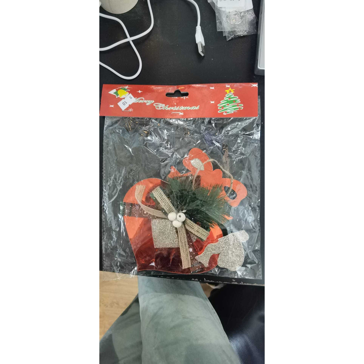 Ornament brad, Vivimall, Inima, Rosu, Lucios, 15*15CM, Acril, Interior/ Exterior, Resigilat - vivimall.ro