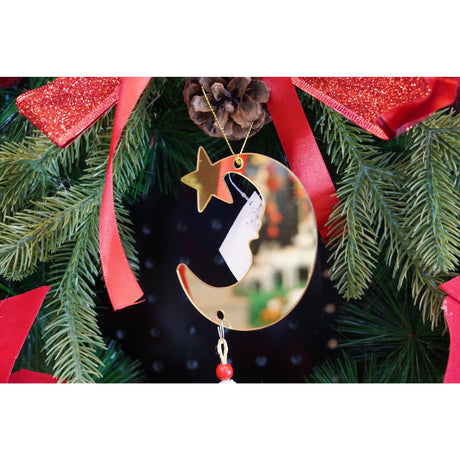 Ornament brad, Flippy, Luna, Auriu, Lucios, 10*25CM, Acril, Interior/ Exterior - vivimall.ro