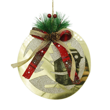 Ornament brad, Vivimall, Pasare, Auriu, Lucios, 17*17CM, Acril, Interior/ Exterior - vivimall.ro