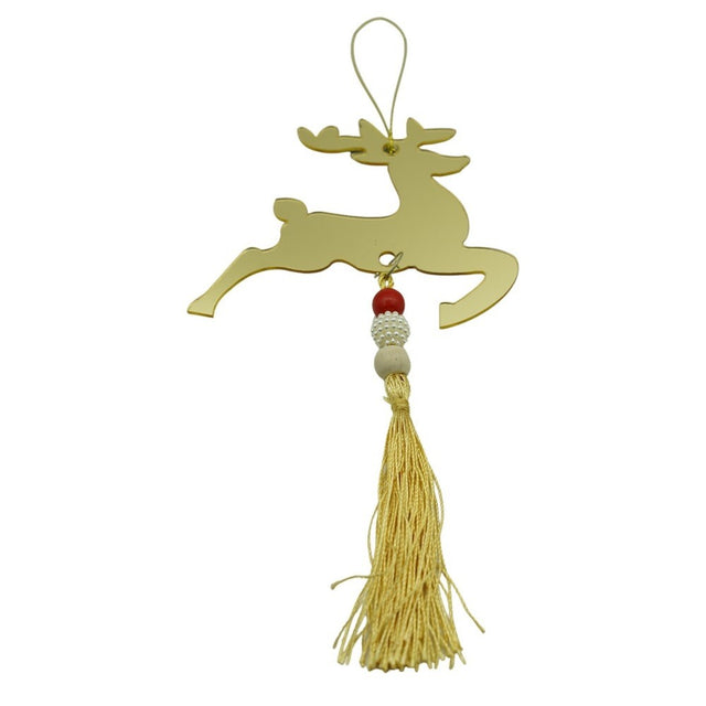 Ornament brad, Vivimall, Ren, Auriu, Lucios, 10*25CM, Acril, Interior/ Exterior - vivimall.ro