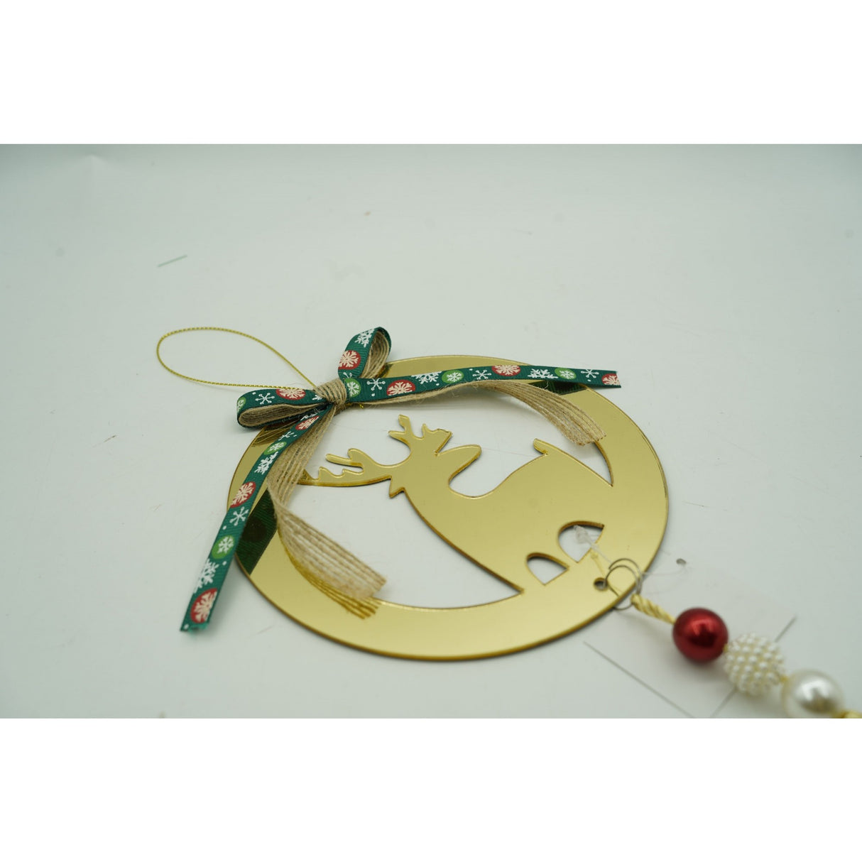 Ornament brad, Vivimall, Ren, Auriu, Lucios, 15*25CM, Acril, Interior/ Exterior - vivimall.ro