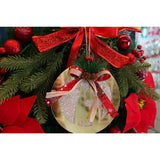 Ornament brad, Vivimall, Ren, Auriu, Lucios, 17*17CM, Acril, Interior/ Exterior - vivimall.ro