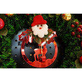 Ornament brad, Vivimall, Ren cu clopotei, Rosu, Lucios, 15*20CM, Acril, Interior/ Exterior - vivimall.ro