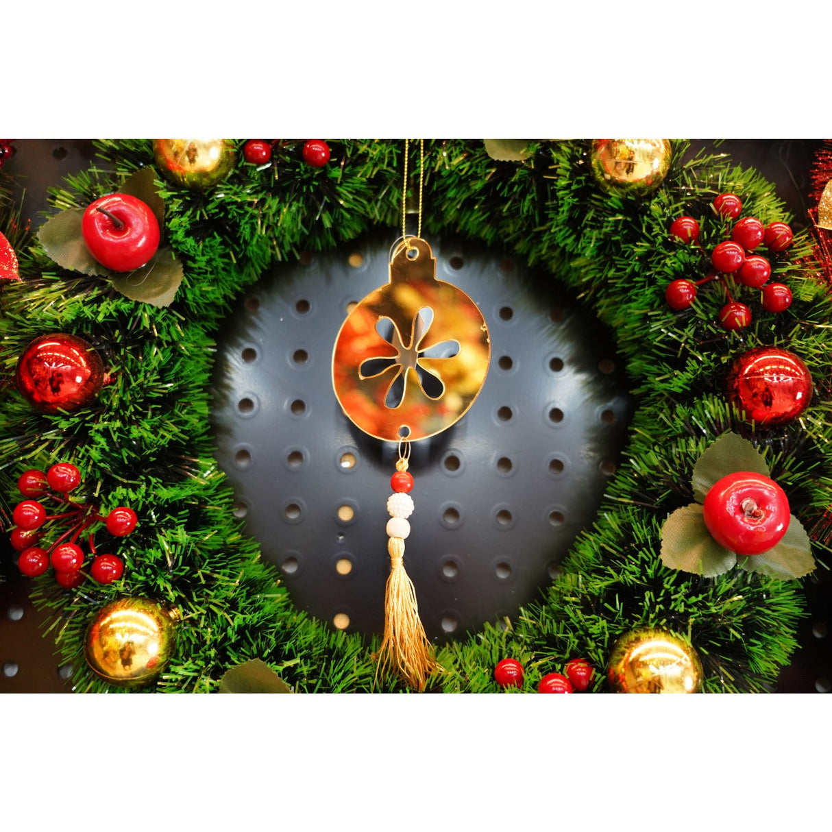 Ornament brad, Flippy, Rotund, Auriu, Lucios, 10*23CM, Acril, Interior/ Exterior - vivimall.ro