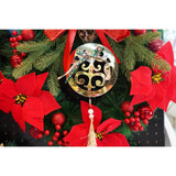 Ornament brad, Vivimall, Rotund, Auriu, Lucios, 15*26CM, Acril, Interior/ Exterior - vivimall.ro